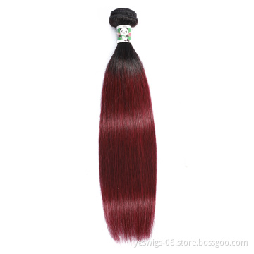 Pre Colored Ombre Human Hair Bundles Wholesale 10A Quality Cuticle Aligned Virgin 1b-99j Ombre Brazilian Human Hair Extension